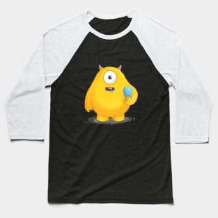 Yellow Monster Baseball T-Shirt